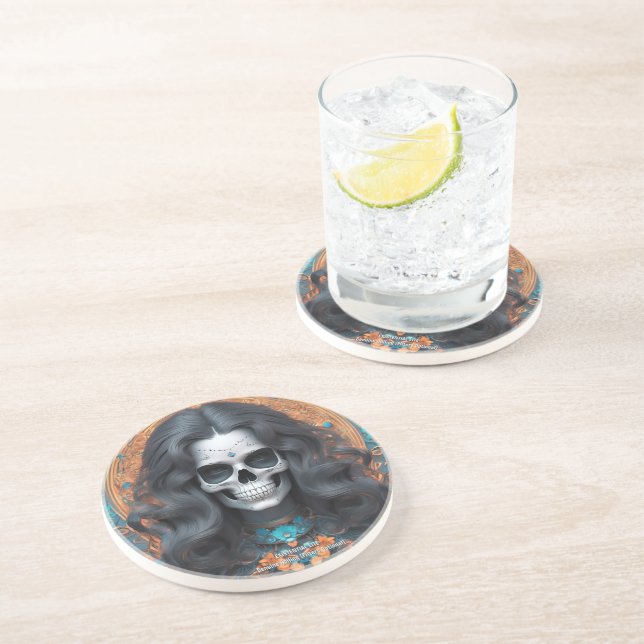 EXISTENTIELLT LITE Memento Mori Femme Skullrunda Underlägg (Sidan)