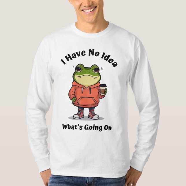 Existentielt Meme om Dumma Groda T Shirt (Framsida)