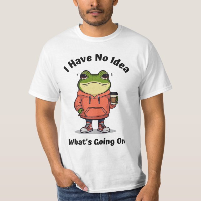 Existentielt Meme om Dumma Groda T Shirt (Framsida)
