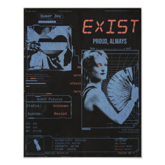 Existera Pride HBTQ+ Modern Brutalism Fototryck