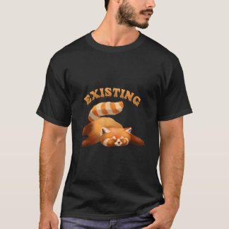 Existerande röda pandor vilda djur röda pandor t shirt