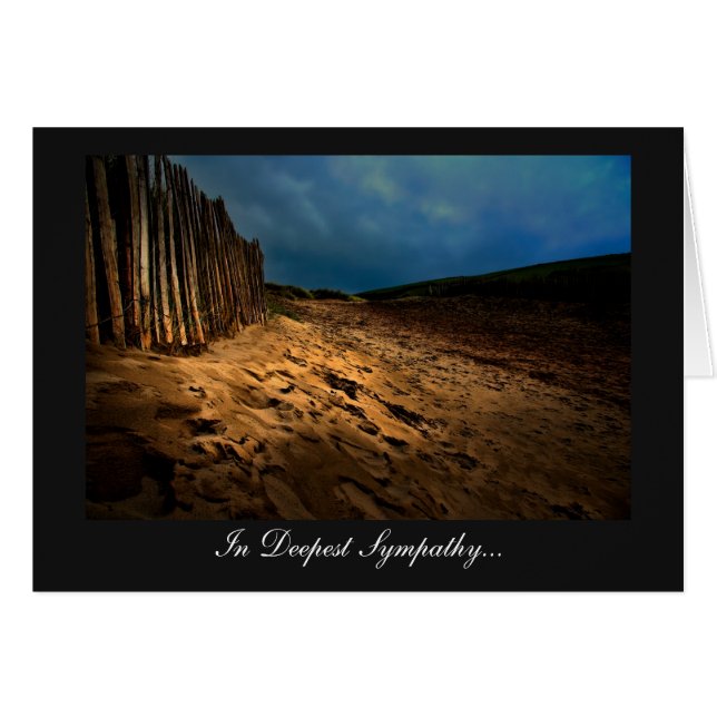 Exit for Beach at Sundown - Deepest Sympathy Hälsningskort (Framsidan Horizontal)