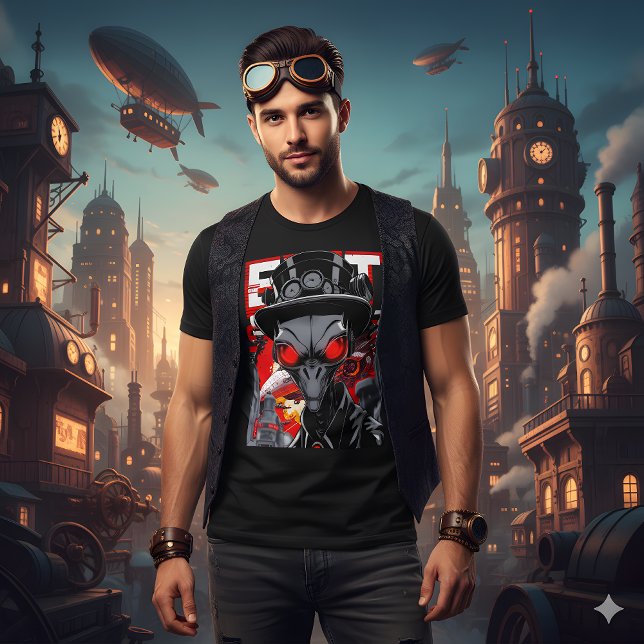 Exit System | Retro Steampunk Alien Tee (Skapare uppladdad)