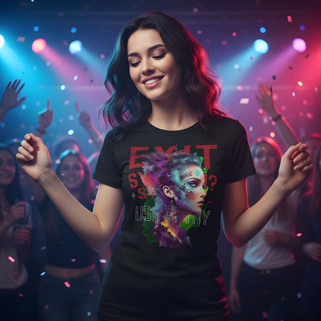 Exit System T-Shirt – Använd konst, inte flykt (Skapare uppladdad)