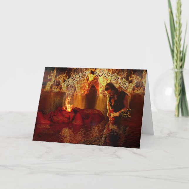 Exit Wound on Fire - Card Kort (Framsida)