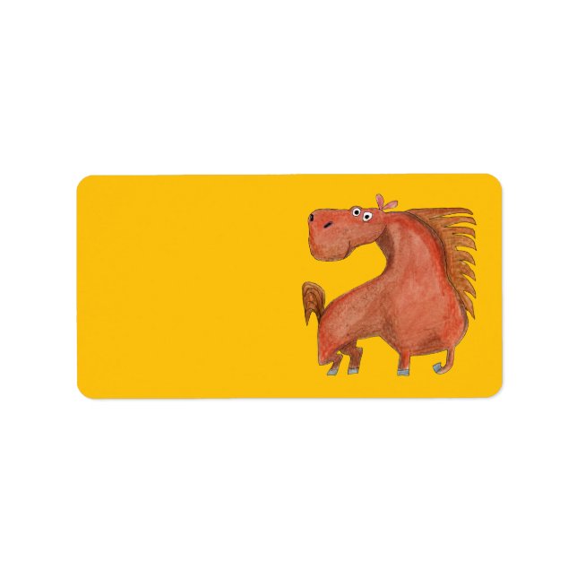 Exited Horse Adressetikett (Framsidan)