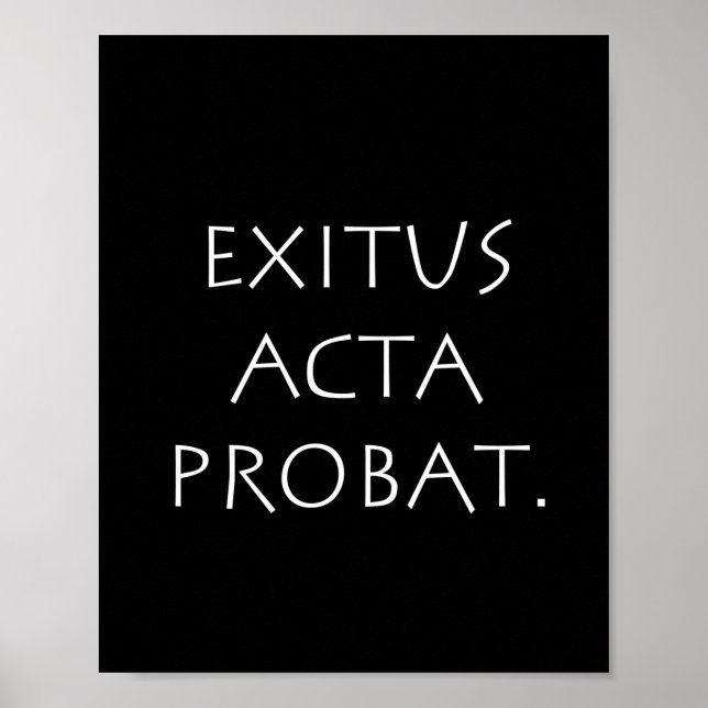 Exitus Acta Probat Poster (Framsidan)