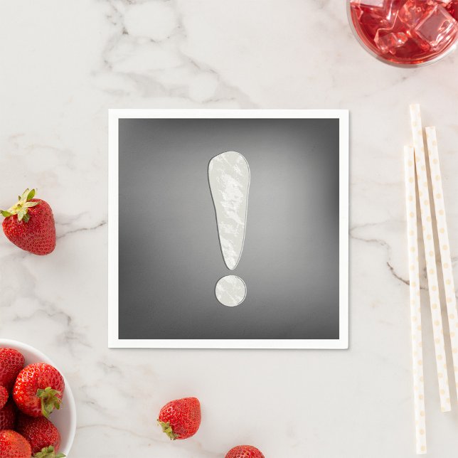 Exklamation Mark Papper Napkins Pappersservett (Skapare uppladdad)