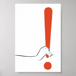 Exklamation Point Vintage Retro Mode Poster