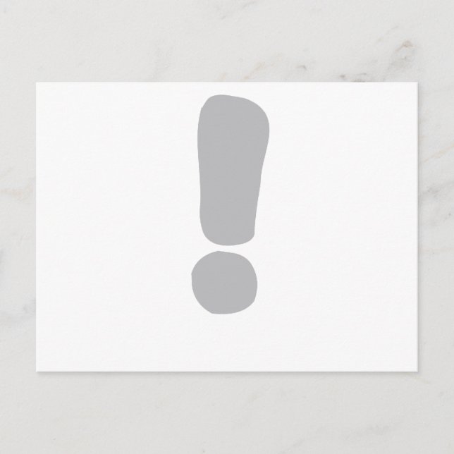 Exklamationsmärke! Vykort (Framsida)