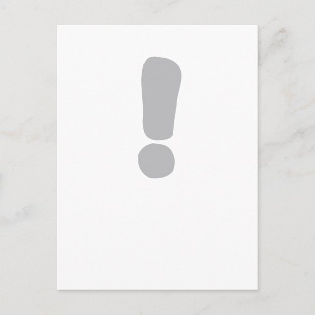 Exklamationsmärke! Vykort (Framsida)