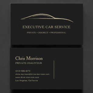 Exklusiv bilservice Black & Gold Visitkort