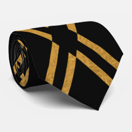 Exklusiv Black Guld som skär Linjer lyx Slips