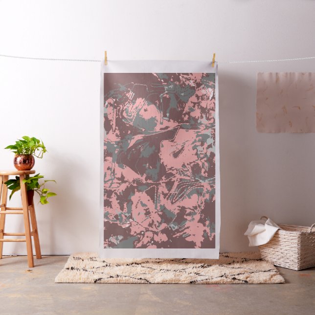 Exklusiv Brown Rosa Mönster Fabric Tyg (In Situ)