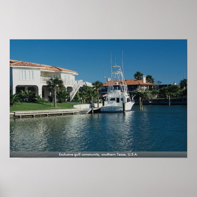 Exklusiv bukt community, Södra Texas, USA Poster (Framsidan)