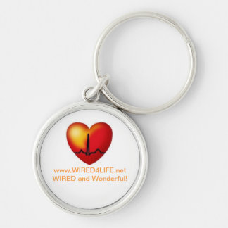 Exklusiv BUNDEN keychain Rund Silverfärgad Nyckelring