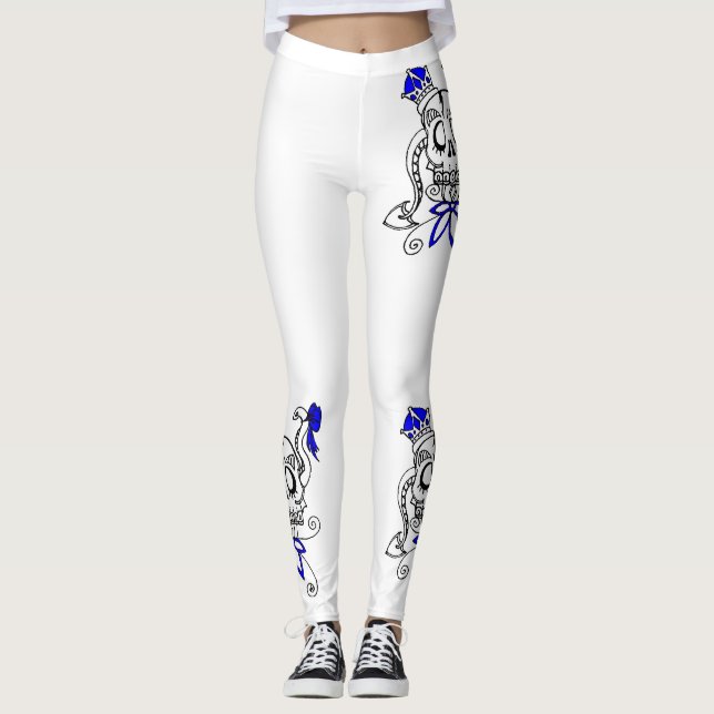 Exklusiv design för damasker. Sculls med Leggings (Framsida)