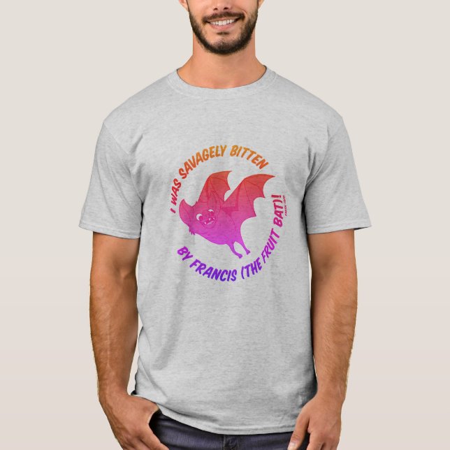 Exklusiv Francis the Fruitbat Rainbow T-Shirt (Framsida)