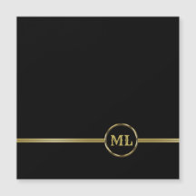 Exklusiv guld logotyp Monogram på svart 3 Ring-bin