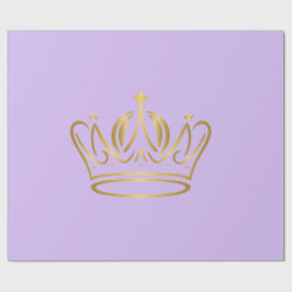 exklusiv gyllene krona ikoniserad lila present  presentpapper