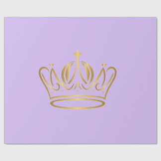 exklusiv gyllene krona ikoniserad lila present presentpapper