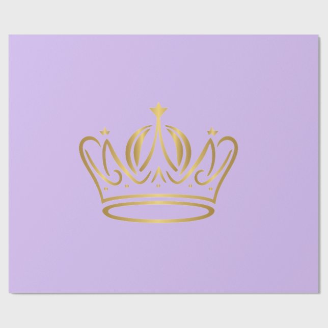 exklusiv gyllene krona ikoniserad lila present  presentpapper (Platt)