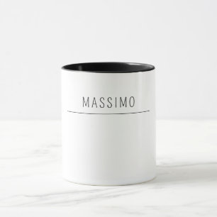 Exklusiv Personlig Klassisk Svart Vit Egen Namn Mugg