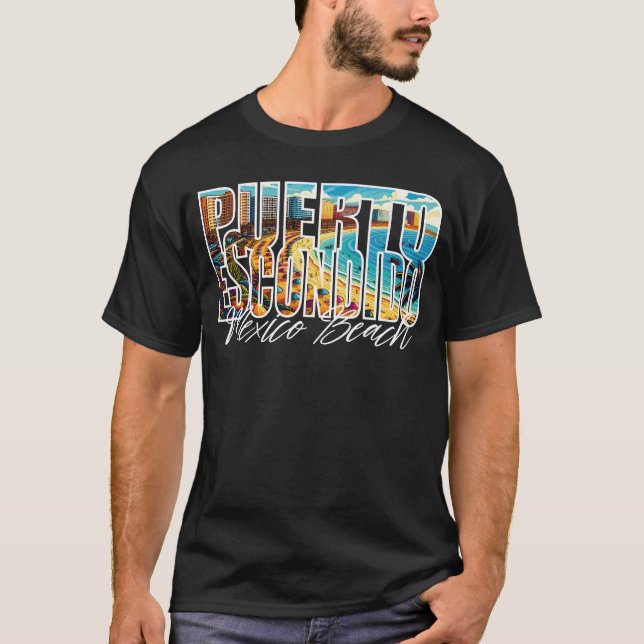 Exklusiv Puerto Eskonditiondo Beach Älskare Vacati T Shirt (Framsida)