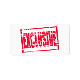 Exklusiv röd gummi frimärke, effekt adressetikett