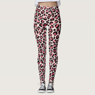Exklusiv rosa leopard abstrakt leggings