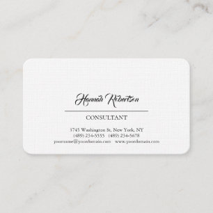 Exklusiv Script Black White Plain Kreativ Modern Visitkort