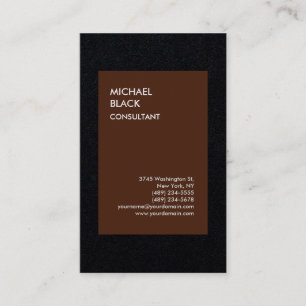 Exklusiv Speciell Black Brown Modern Minimalist Visitkort