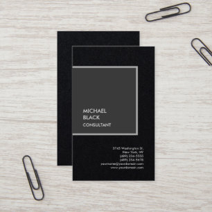 Exklusiv Speciell Black Grått Modern Minimalist Visitkort