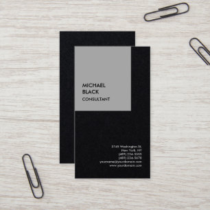 Exklusiv Speciell svart, modern, minimalistisk Visitkort