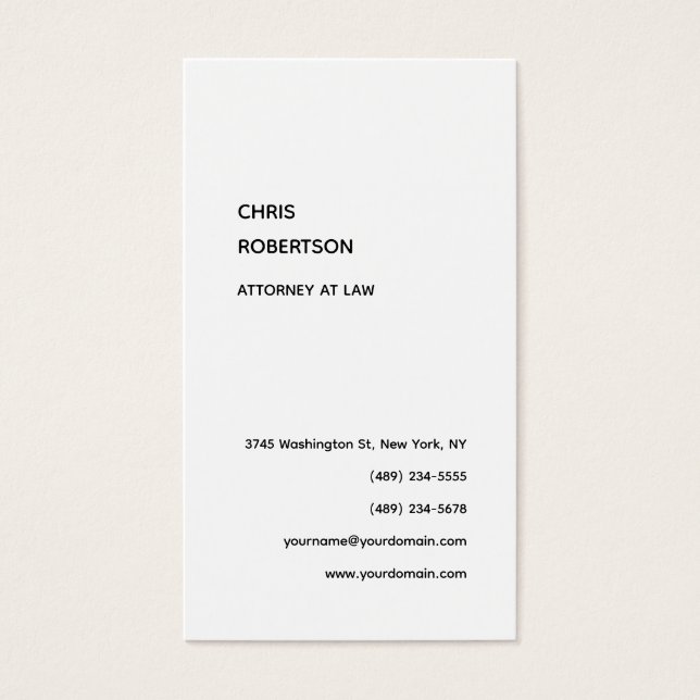 Exklusiv svartvitt, modernt, unikt profilkort visitkort (Framsidan)