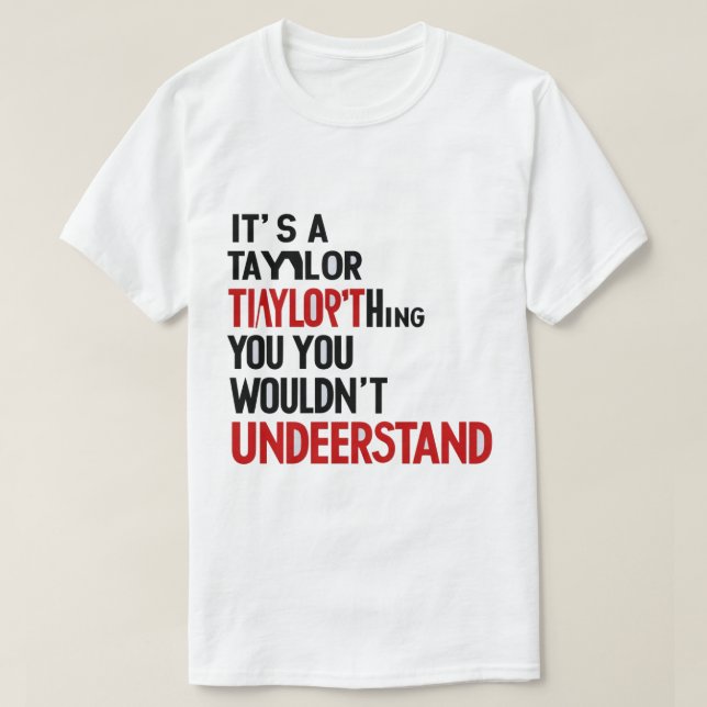 Exklusiv Taylor Klubb T-Shirt (Design framsida)