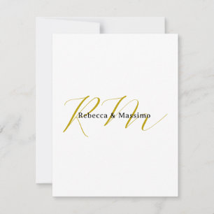 Exklusiv unik guld färg monogram modernt namn anteckningskort