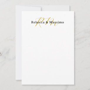 Exklusiv unik guld färg monogram modernt namn spara datumet