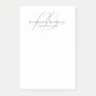 Exklusiv unik monogram-profilnamn post-it block