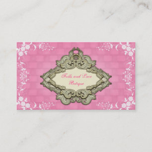 Exklusiva Rosa Shabby Chic Butik Kortsidor Visitkort