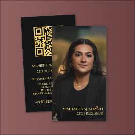 Exklusiven Photo Guld Black Snyggt Visitkort