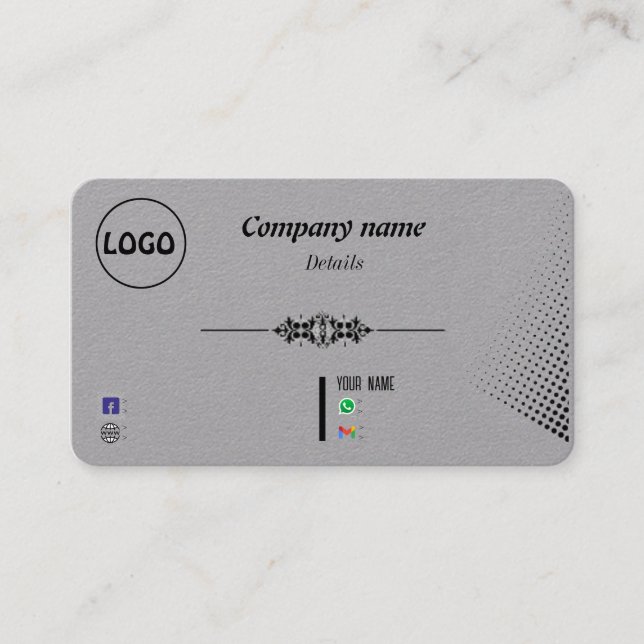 exklusivens utformning av visitkort (Framsida)