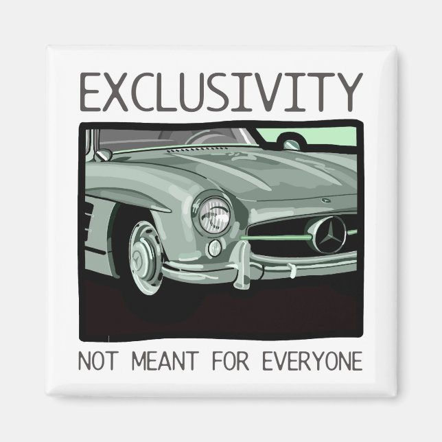 Exklusivitet och rikedom - gammal Gullwing Classic Magnet (Framsidan)