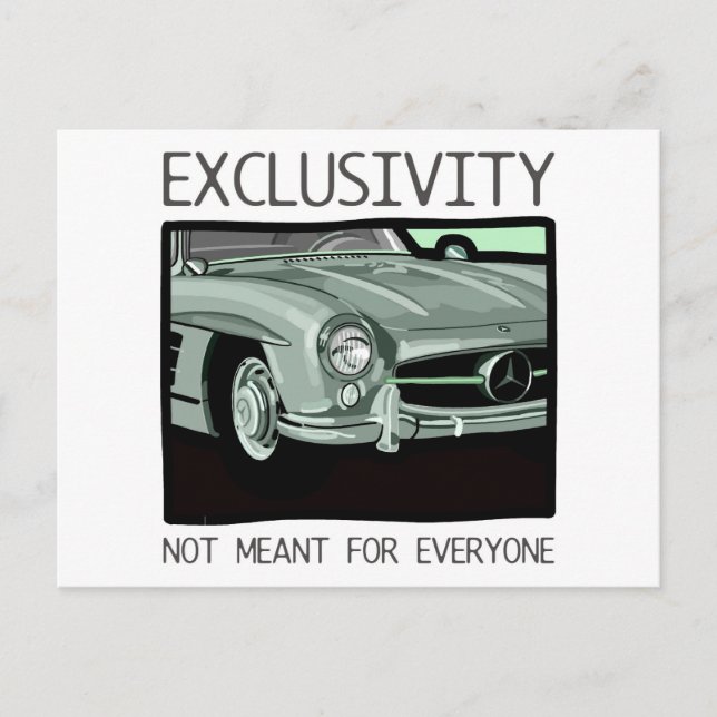 Exklusivitet och rikedom - gammal Gullwing Classic Vykort (Framsida)