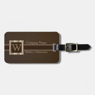 Exklusivt Monogramchokladläder Bagagebricka