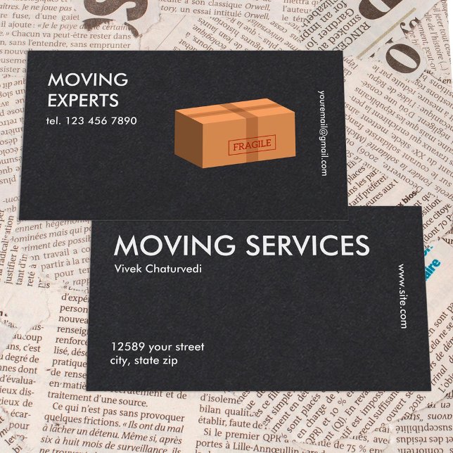 Exlokation Flytta Company Simple Premium Visitkort (Moving Company Business Card)