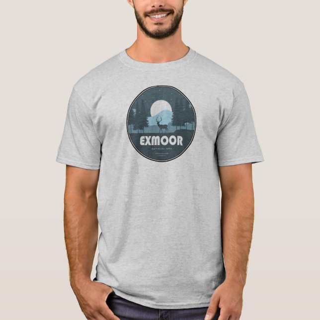 Exmoor National Park Hjort T Shirt (Framsida)