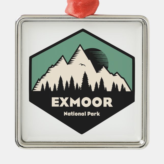 Exmoor nationalpark julgransprydnad metall (Framsidan)