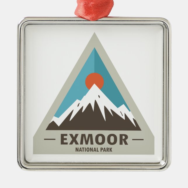 Exmoor nationalpark julgransprydnad metall (Framsidan)