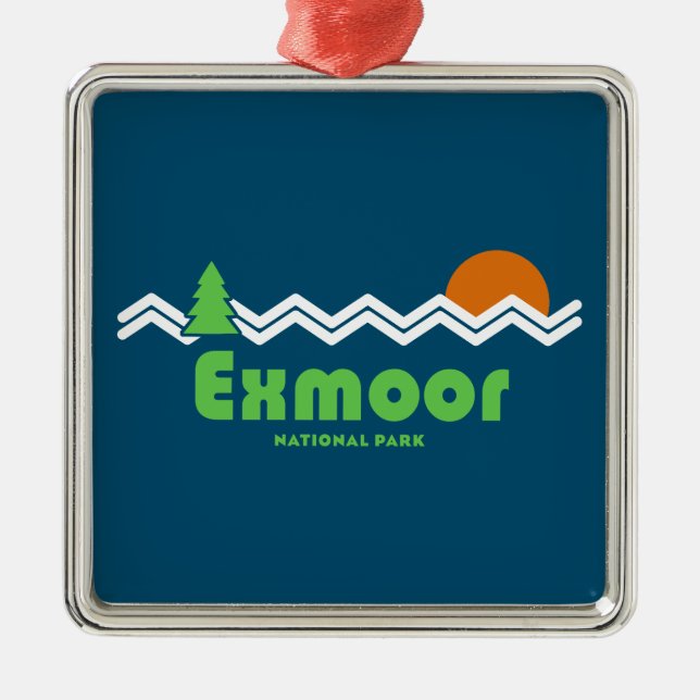 Exmoor nationalpark Retro Julgransprydnad Metall (Framsidan)